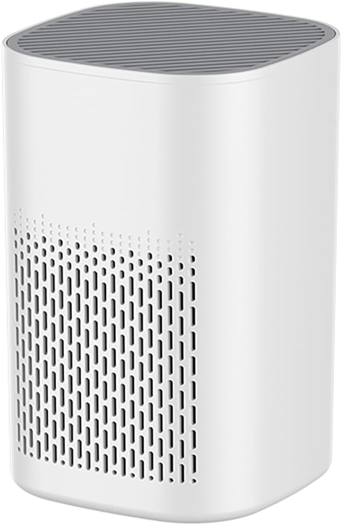 Quiet Compact Air Purifier for Desktop Use – Effective Odor Remover for Bedroom, Kitchen, and Office – Filter Traps Pet Hair, Smoke, and Airborne Irritants, Keeps Small Spaces Fresh
