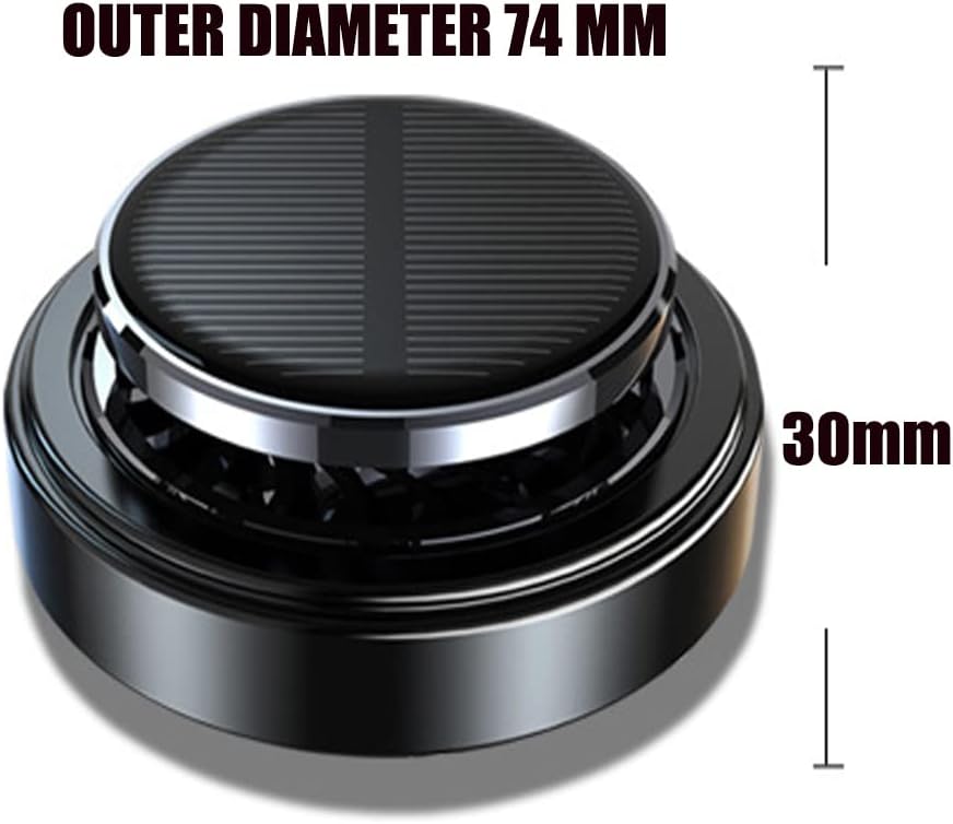 Solar Energy Powered Car Air Freshener Essential Oil Car Diffuser Perfume Scent Fragrance Air Purifier Rotating Relieve Fatigue Aromatherapy Diffuser for Car Home Office Decoration Gifts