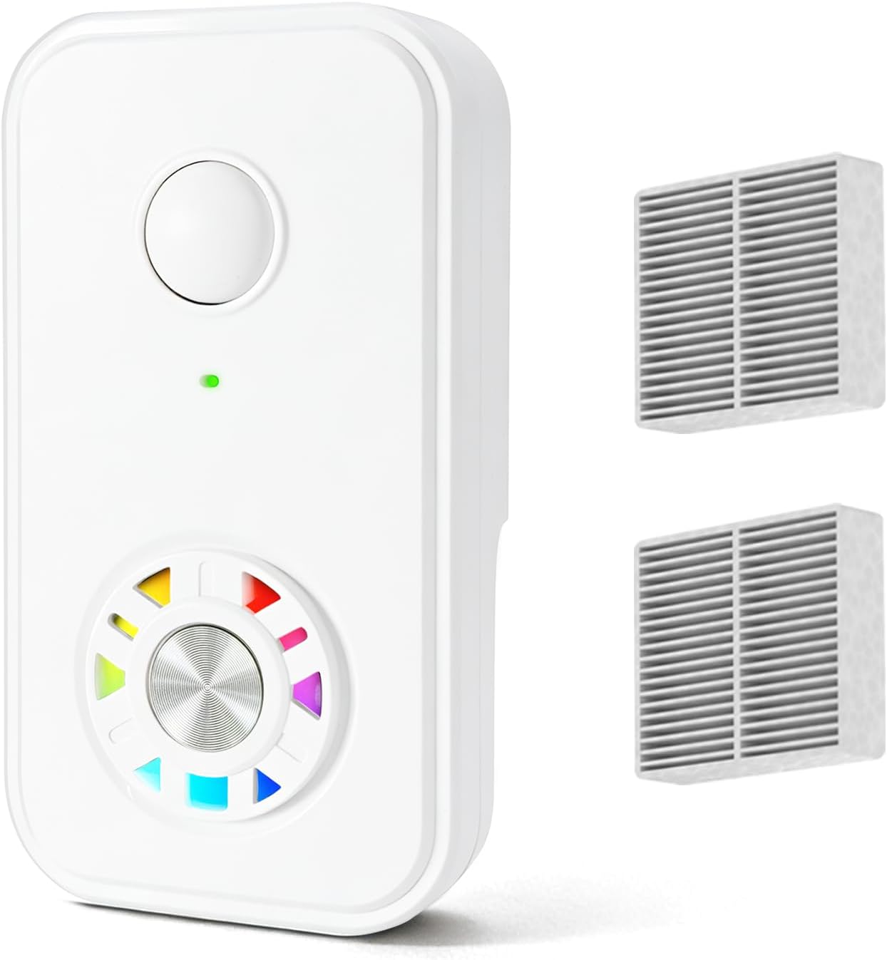 Air Ionizers for Home, Negative Ion Plug in Air Purifier with Quiet Fan & Optional Filter for Better Airflow, Mini Air Cleaner for Smoke Dust Pets Odor, Portable Air Freshener