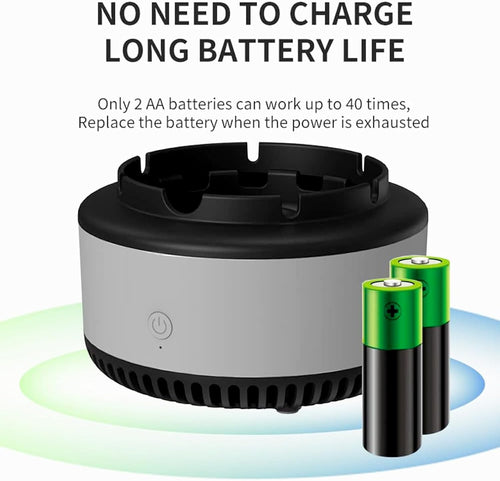2 in 1 Air Purifier Ashtray Multifunctional Smokeless with Filter,Ashtrays for Cigarettes for Home Indoor Car Office (Grey)