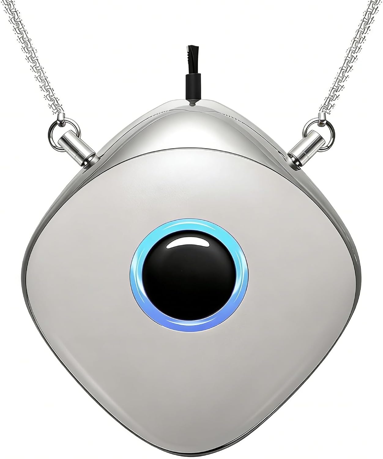 Personal Air Purifier, Wearable Air Purifier Necklace, 502 Million/cm³ High-Speed Negative Ion Generator Eliminates Dust, Pollen, Smoke, Maintenance Free(Pearl White)