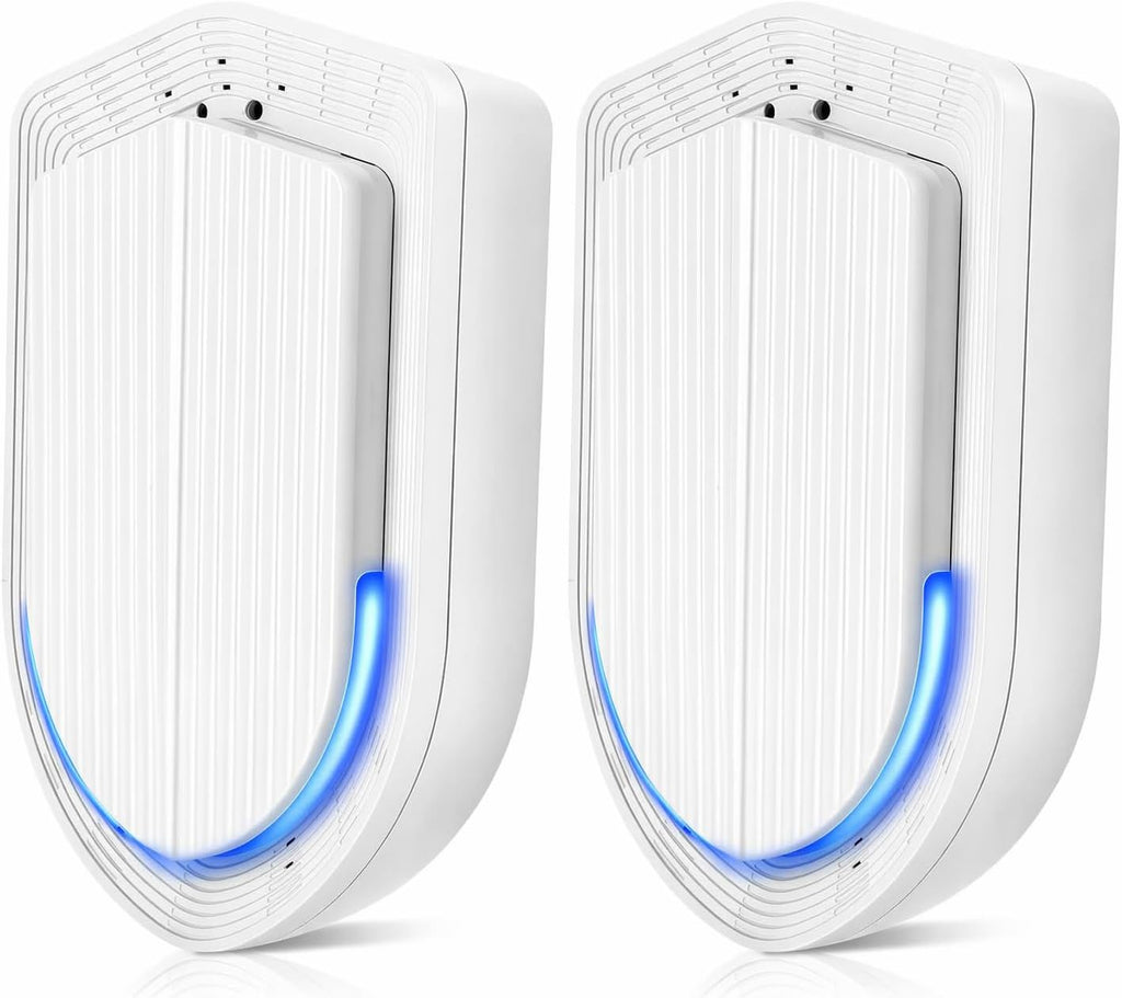 Plug In Air Ionizers - 2 Pack Negative Ion Technology Air Purifier, Quiet Mini Air Freshener for Home, Bedroom, Office, Basement - Portable Air Purifiers for Odor, Dust, Smoke, Pet Smell White
