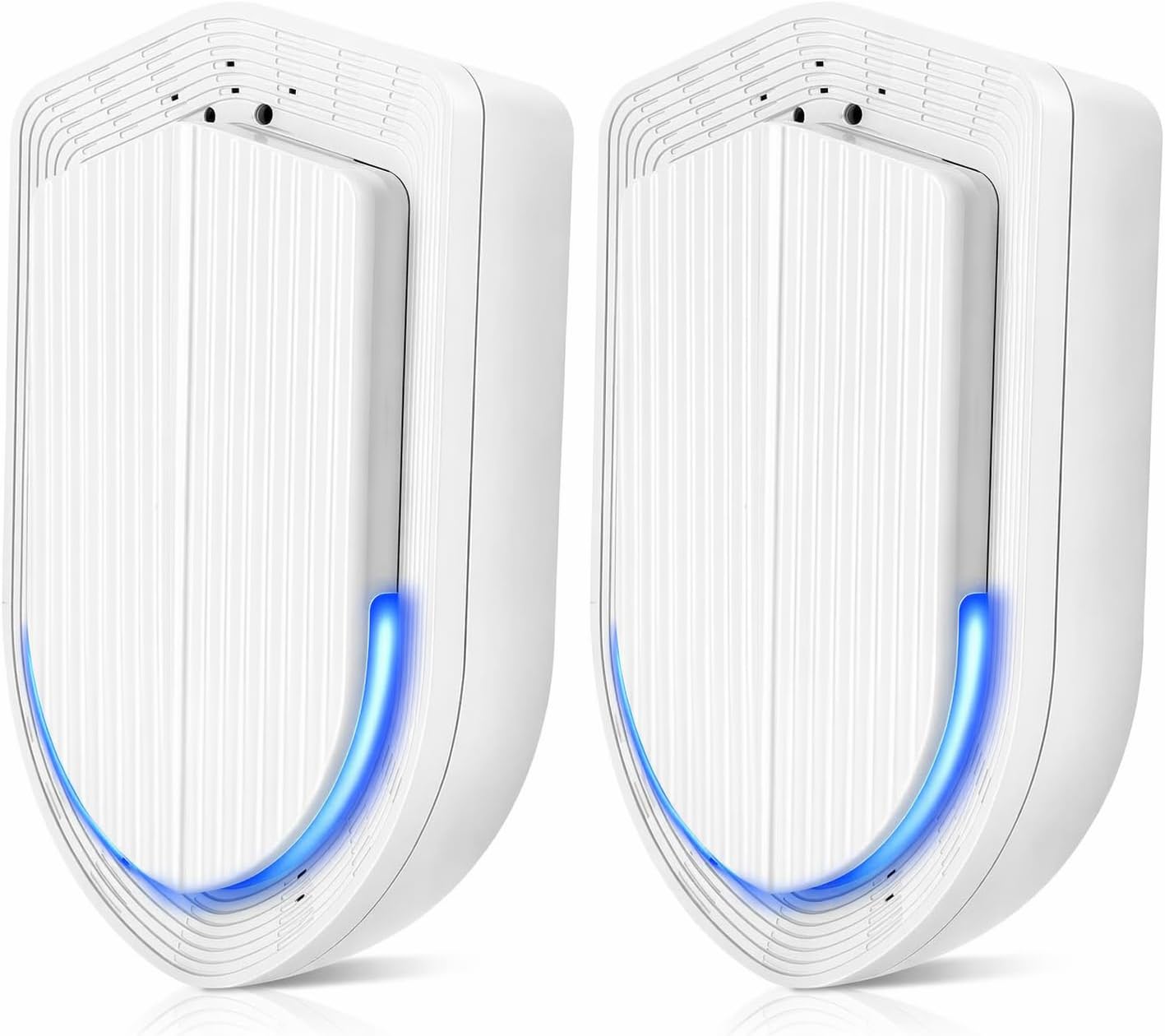 Plug In Air Ionizers - 2 Pack Negative Ion Technology Air Purifier, Quiet Mini Air Freshener for Home, Bedroom, Office, Basement - Portable Air Purifiers for Odor, Dust, Smoke, Pet Smell White
