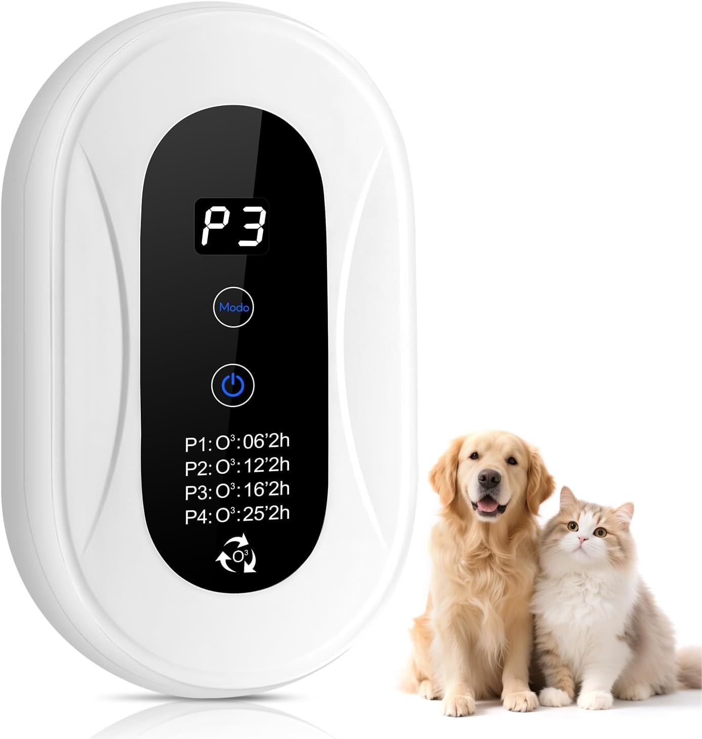 Cat Litter Box Deodorizer Plug In Air Purifier, Room Deodorizer for House Pet Odor, Negative Ion Portable Air Cleaner Suitable for Bathroom, Kitchen, Living Room & Pet Areas