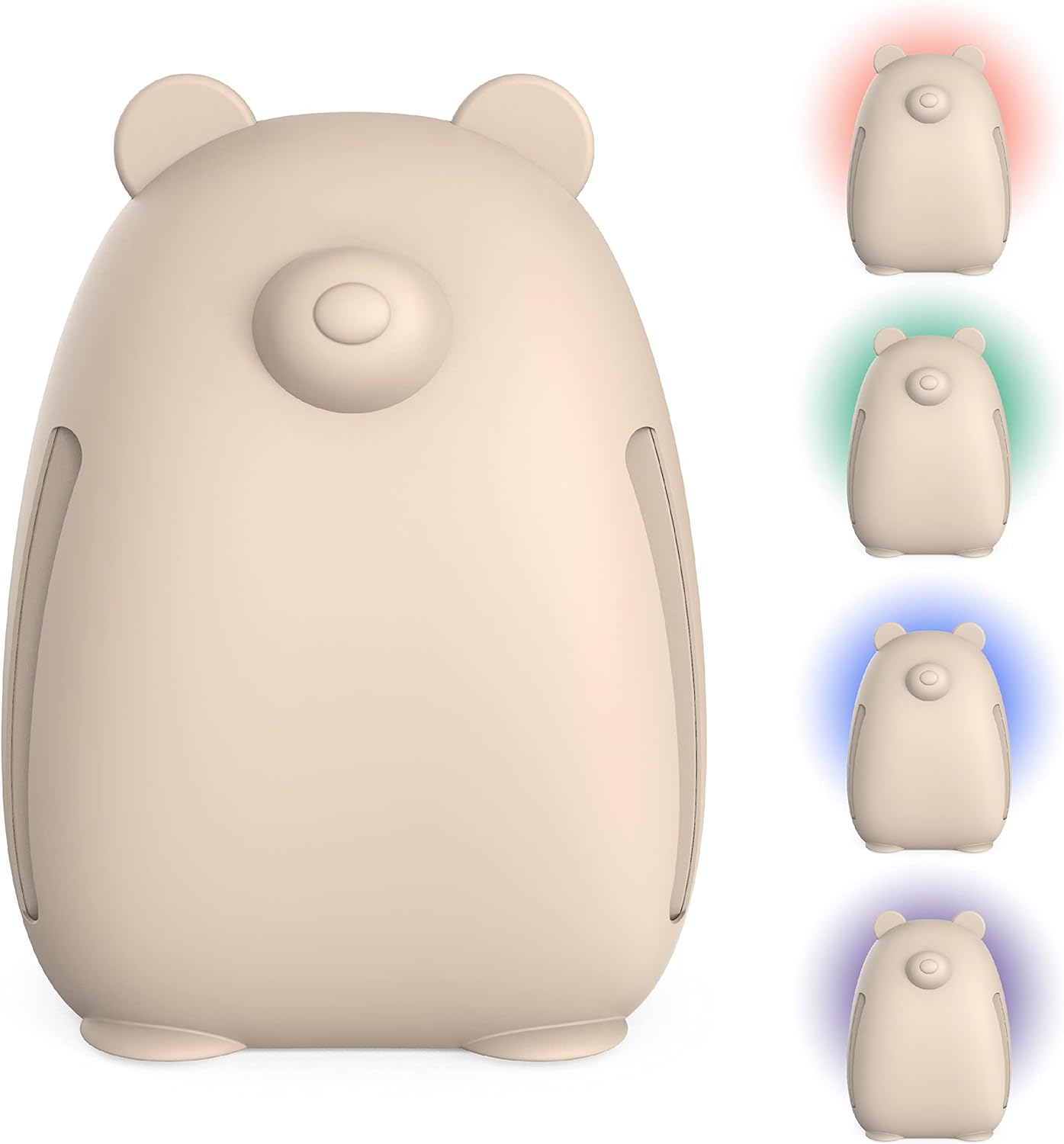 Kids Bear Air Air Purifier - 4 Stage Air Filtration, UV-C Light, & Night Light for Medium-Large Rooms - Baby Nurseries, Kid Bedrooms (Sweet Oat)