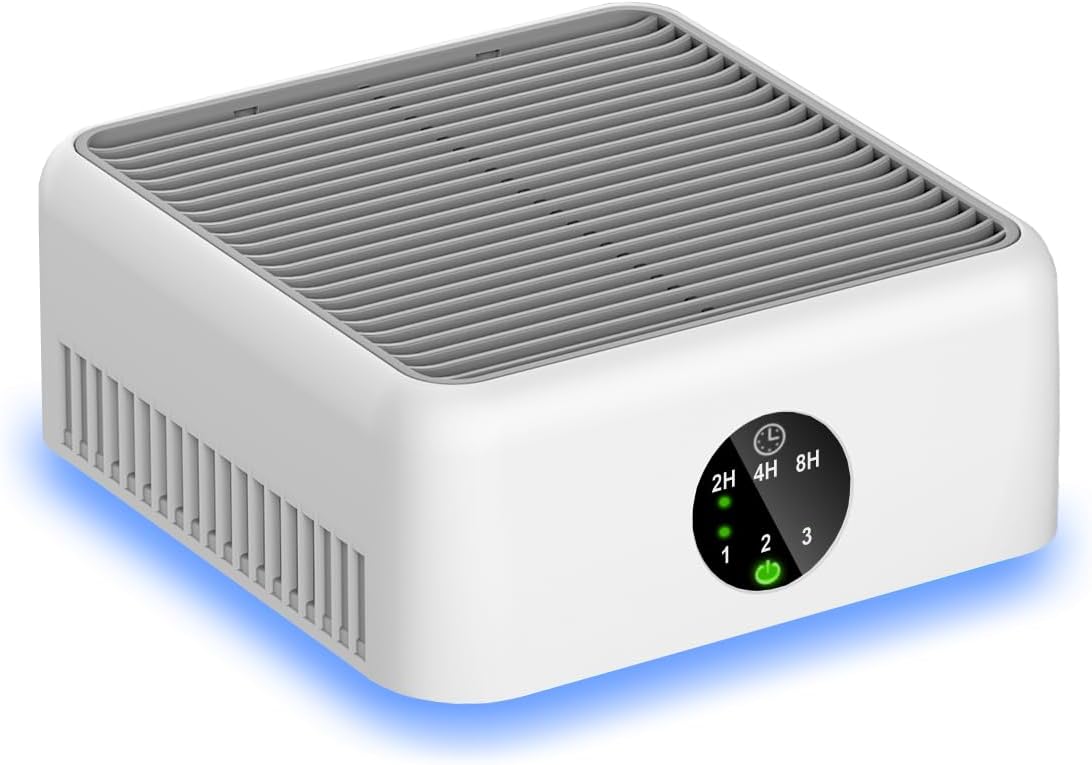 Air Purifiers for Home, Small Air Purifier for Dorm Room, Up to 615 Ft²,15dB Quiet,for Smoke Odors,Portable Mini Air Purifier,Desk Air Filter for Office, RV,Bedroom,Travel (Elegant White)