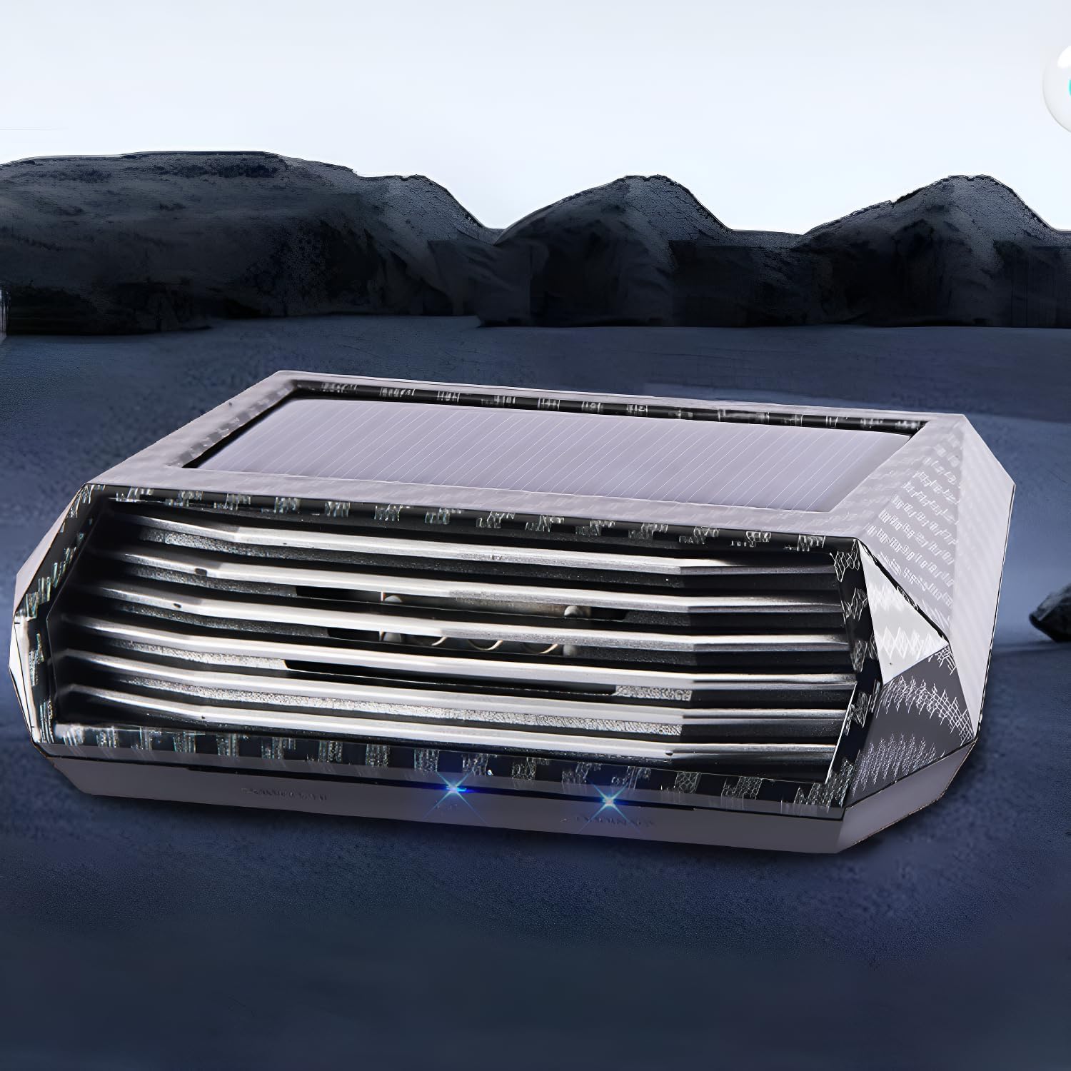 Solar-Powered Car Air Purifier with USB Charging & Ozone Odor Elimination - Portable Filter-Free Ionizer for Pet Odors, - Compact, Silent, Best for Car Use (8813 carbon fiber)