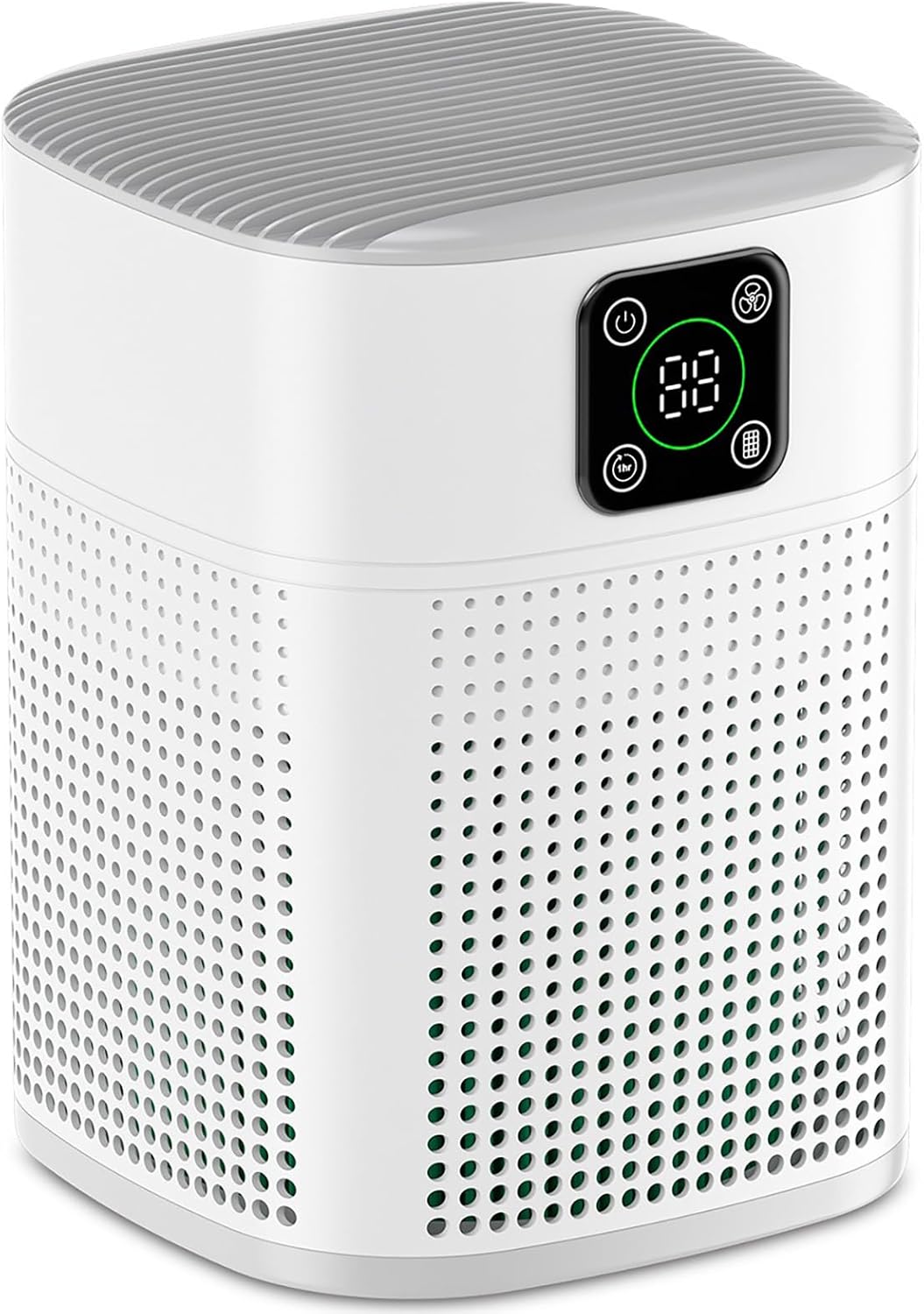 Air Purifiers for Bedroom, Air Purifier for Home Large Room 1095 sqft, Air purifiers with 360°Air Intake, 3 Fan Speeds, 3-Stage Filtration, White