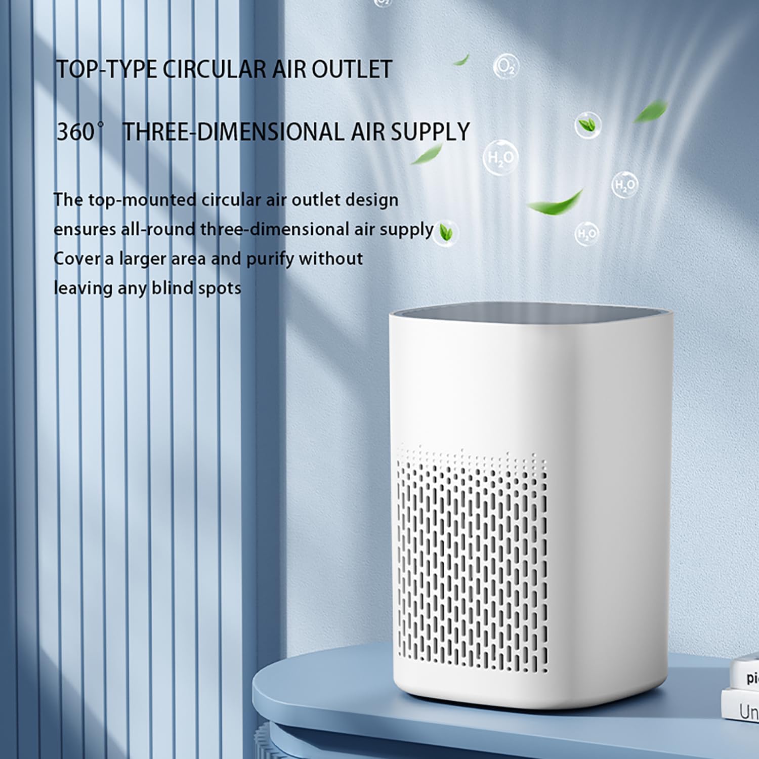 Quiet Compact Air Purifier for Desktop Use – Effective Odor Remover for Bedroom, Kitchen, and Office – Filter Traps Pet Hair, Smoke, and Airborne Irritants, Keeps Small Spaces Fresh
