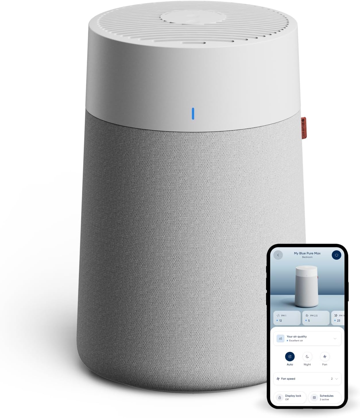 Smart Air Purifier for Bedroom & Small Rooms up to 1,138 Sq Ft, Air Cleaner for Pets, Allergies, Smoke & Dust, Quiet WiFi Air Purifier with Auto Mode