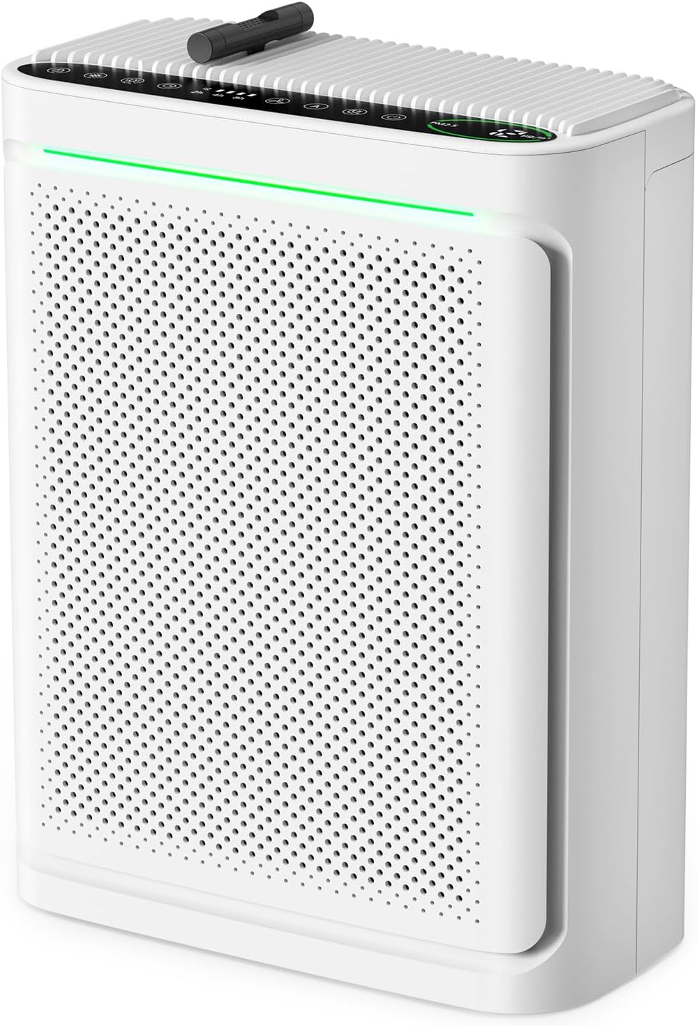 Air Purifiers For Home With Air Quality Display Cover Area Up to 2152 Sq.Ft Equipped with Washable Filter Air Cleaner with Fragrance Sponge for Bedroom Dorm Room, (White)