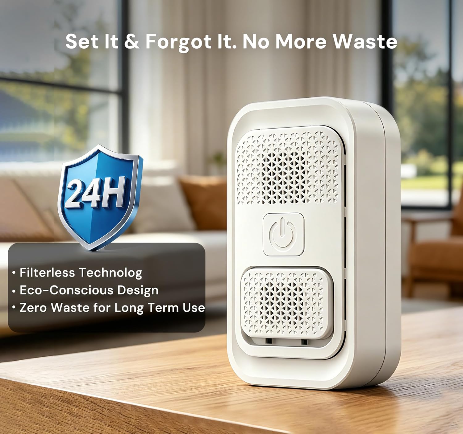 Plug in Air Purifiers for Home - High-Density Ionic Air Purifiers for Bedroom, Bathroom, Kitchen - Negative Ion Generator Odor Eliminator for Pets, Smoke, Dust, Smell - No Filter, White (1-Pack)